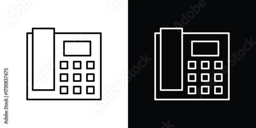 Office phone icon logo template designs.