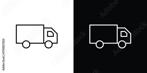 Moving truck icon logo template designs.