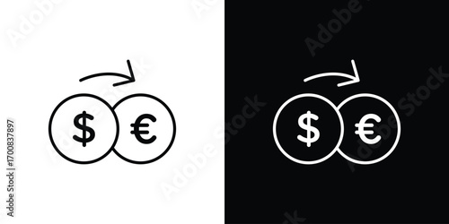Money exchange icon logo template designs.
