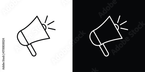 Megaphone icon logo template designs.