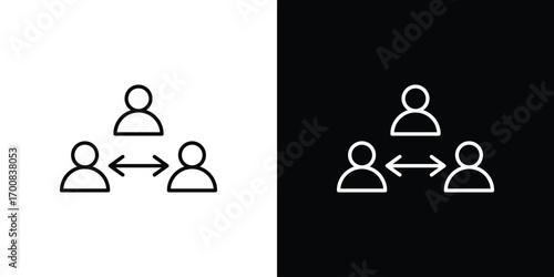 Mediator icon logo template designs.