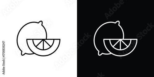 Lemon icon logo template designs.