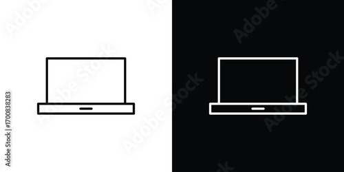 Laptop icon logo template designs.