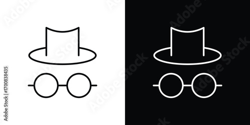 Incognito icon logo template designs.