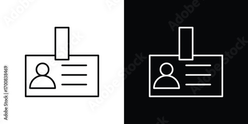 ID badge icon logo template designs.