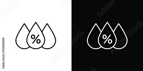 Humidity icon logo template designs.