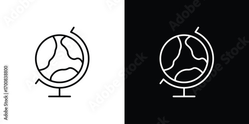 Globe icon logo template designs.