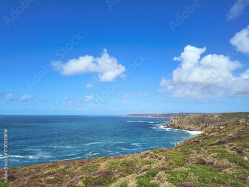 Cornwall coast of the sea