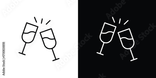 Glass-cheers icon logo template designs.
