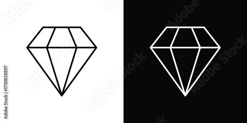 Gem icon logo template designs.