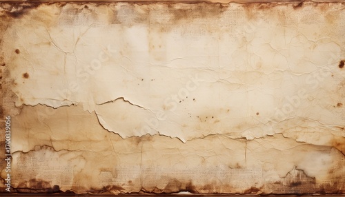 rough old paper background in light colors with ink and coffee stains as well as rough edges