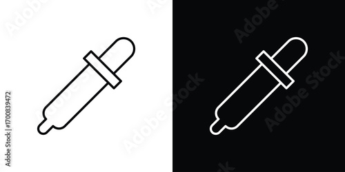 Eye dropper icon logo template designs.