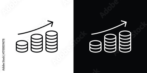 Earning icon logo template designs.