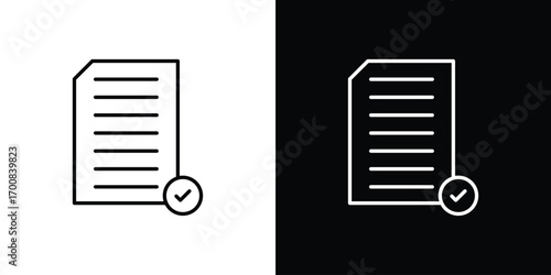 Document accept icon logo template designs.