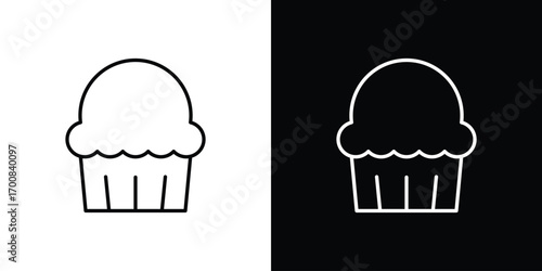 Cupcake icon logo template designs.