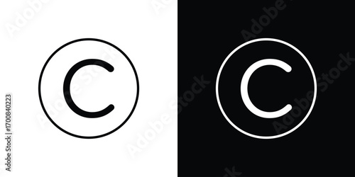 Copyright icon logo template designs.