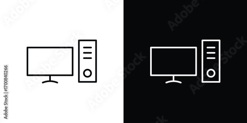Computer icon logo template designs.