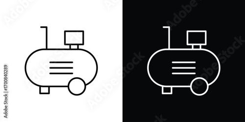 Compressor icon logo template designs.