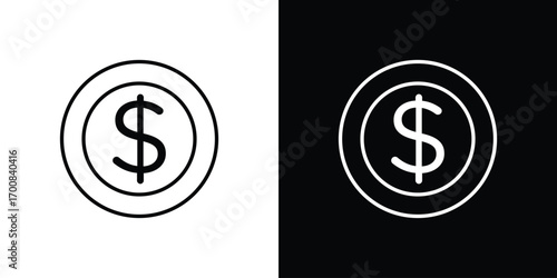 Coin icon logo template designs.