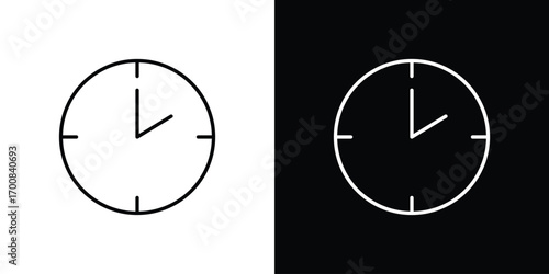 Clock two icon logo template designs.