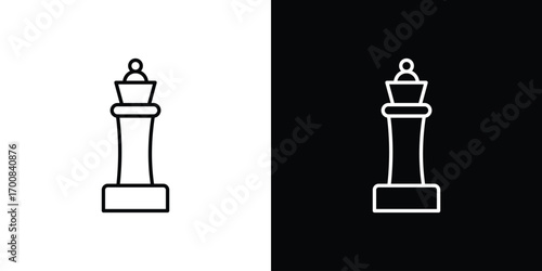 Chess queen icon logo template designs.