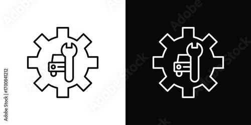 Car mechanic icon logo template designs.