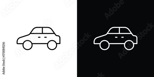 Car side view icon logo template designs.