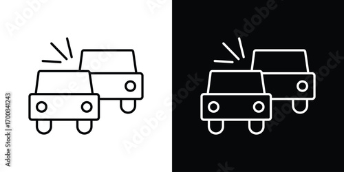 Car crash icon logo template designs.