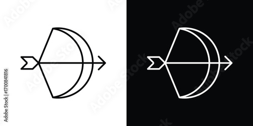 Bow arrow icon logo template designs.