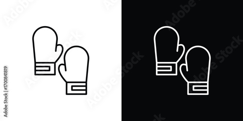 Boxing glove icon logo template designs.