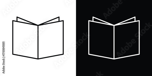 Book open icon logo template designs.