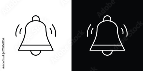 Bell ring icon logo template designs.