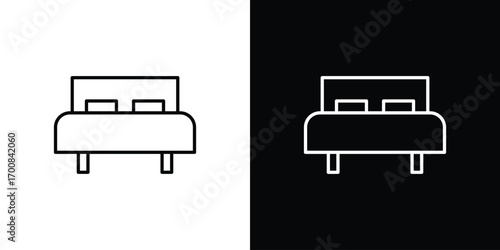 Bed icon logo template designs.