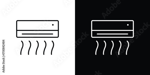 Air conditioner icon logo template designs.
