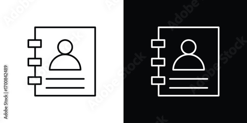 Address book icon logo template designs.