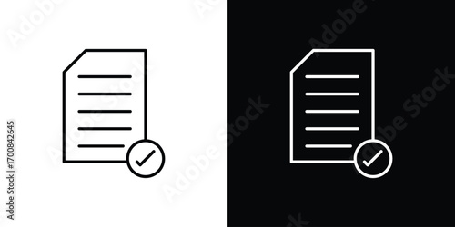 Accept document icon logo template designs.