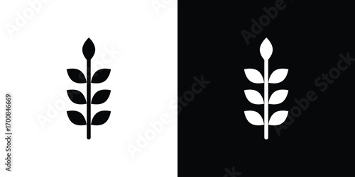 Wheat icon line style. Graphic design element vectors