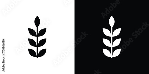 Wheat icon line style. Graphic design element vectors