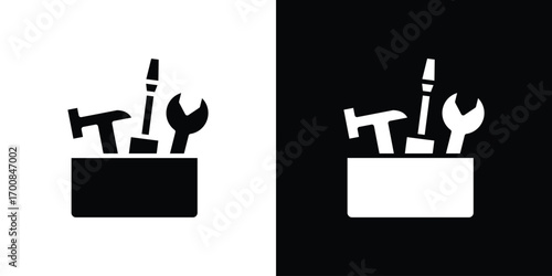 Toolbox icon line style. Graphic design element vectors
