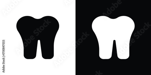 Tooth icon line style. Graphic design element vectors