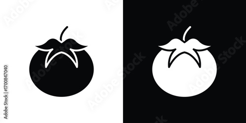 Tomato icon line style. Graphic design element vectors