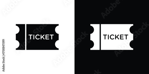 Ticket icon line style. Graphic design element vectors