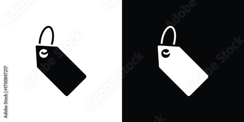 Tag icon line style. Graphic design element vectors