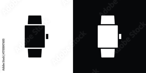 Smartwatch icon line style. Graphic design element vectors