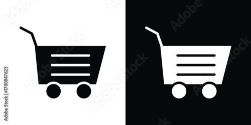 Shopping icon line style. Graphic design element vectors