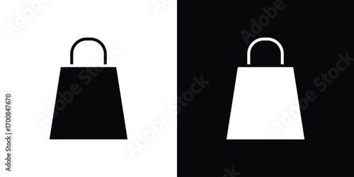 Shopping bag icon line style. Graphic design element vectors