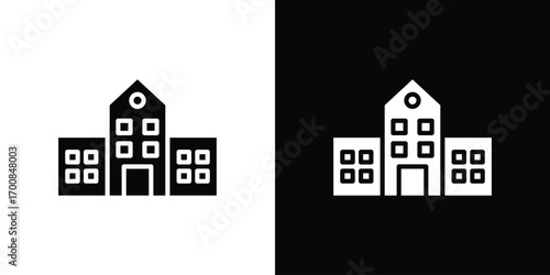school icon line style. Graphic design element vectors