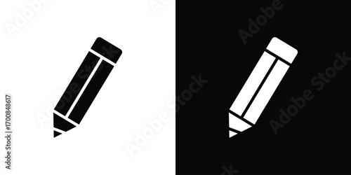 Pencil icon line style. Graphic design element vectors
