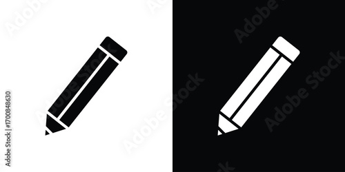 Pencil icon line style. Graphic design element vectors