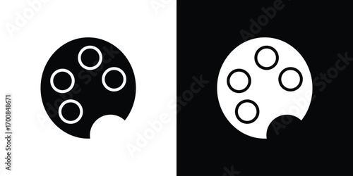Palette icon line style. Graphic design element vectors